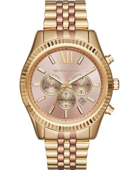 michael kors lexington watch fake|oversized lexington two tone watch.